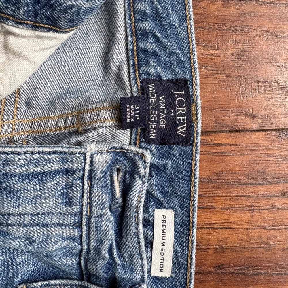 J.Crew Vintage Wide Leg jeans 31P - Picture 2 of 5